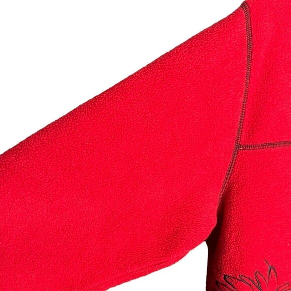Cat and the Hat Fleece Pullover Sweater Embroidered Thing 1 and 2 Red Size Large - Picture 3 of 8